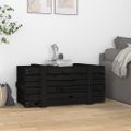 vidaXL Úložný box čierny 91x40,5x42 cm masívna borovica