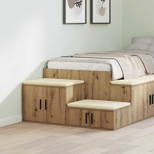 vidaXL Úložná skrinka 2 pcs Remeselný dub 118 x 41 x 40 cm