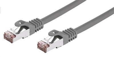 Kábel C-TECH patchcord Cat6, FTP, sivý, 10m