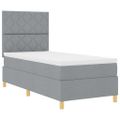 vidaXL Posteľ s pružinovým rámom Svetlosivá 100 x 200 cm látka