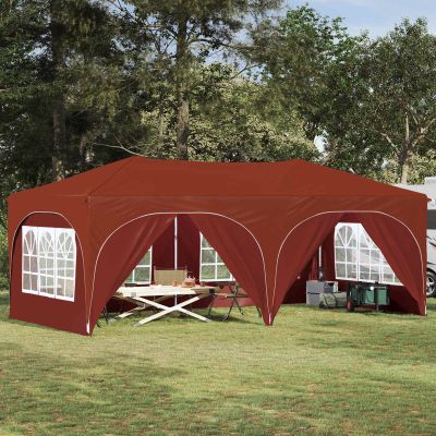 vidaXL Prístrešok na párty 575 x 288 x 245 cm Tehlová Oxfordská látka