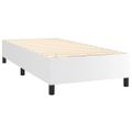 vidaXL Boxspring posteľ s matracom biela 90x190 cm umelá koža