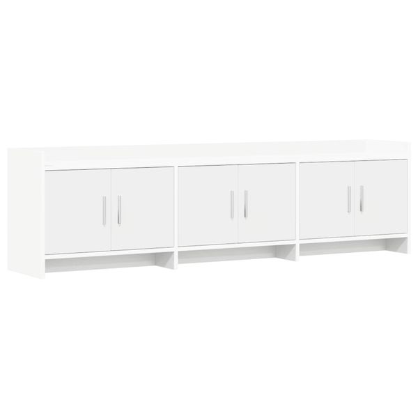 vidaXL TV skrinka 168 x 33 x 47 cm Biela Kompozitné drevo