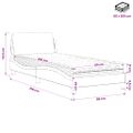 vidaXL Posteľ s matracom Dover tmavosivá 80x200 cm látka
