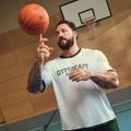 Tričko Oversized Varsity White - GymBeam, veľkosť S