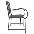 vidaXL Záhradná lavička 2 -Seater 103,5 x 59 x 89 cm Oceľ Čierna