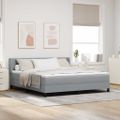 vidaXL Posteľ s pružinovým rámom Svetlosivá 200 x 180 cm látka