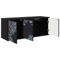 vidaXL Nástenný TV kabinet DOKKUM 102 x 33 x 40 cm Čierny dub