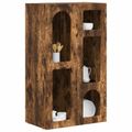 vidaXL Servírovacia skriňa ELST Dymová dub 59 x 35 x 100,5 cm