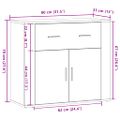 vidaXL Komoda čierna 80x33x70 cm kompozitné drevo