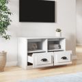 vidaXL TV skrinka biela 80x35x50 cm spracované drevo
