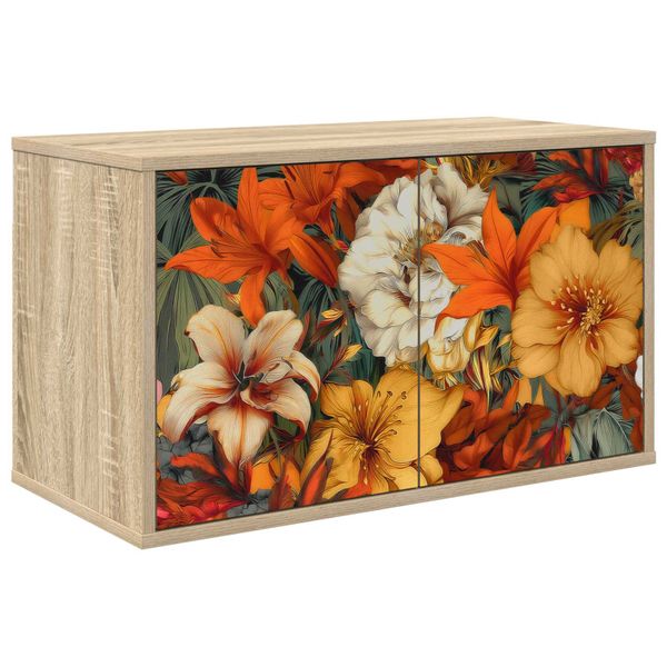 vidaXL Nástenný TV kabinet GENNEP 69 x 33 x 40 cm Dub sonoma