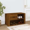 vidaXL Botník hnedý dub 80x35x45 cm spracované drevo