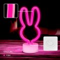 Neónové LED na stojane RABBIT ružové USB-C FSC-10 Forever Light