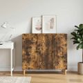 vidaXL Servírovacia skriňa Dymový dub 89 x 34,5 x 80 cm