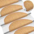 vidaXL Schodové rohože samolepiace sisalové 30 ks 56x17x3 cm sisal