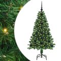 vidaXL Umelý vianočný stromček Zelená 120 cm PVC a Oceľ a Plast