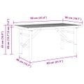 vidaXL Konferenčný stolík Hnedá 90 x 50 x 43 cm Bambus