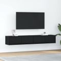 vidaXL TV stolíky 2 ks dub čierne 80x31x25,5 cm kompozitné drevo