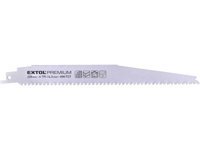Plátek do pily ocasky s SK zuby, 228x24x1,25mm EXTOL-PREMIUM