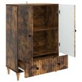 vidaXL Servírovacia skriňa Dymový dub 66 x 34,5 x 95 cm
