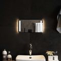 vidaXL Zrkadlo do kúpeľne s LED Priehľadná 40 x 20 cm tvrdené sklo