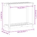 vidaXL Stôl na presádzanie s policou biely 82,5x35x75 cm borovica
