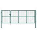 vidaXL Pletená záhradná brána zelená 350x125 cm pozinkovaná oceľ