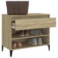 vidaXL Botník dub sonoma 70x36x60 cm spracované drevo