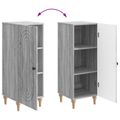 vidaXL Servírovacia skriňa Sivá sonoma 33 x 34,5 x 90 cm