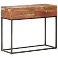 vidaXL Konzolový stolík 90x35x75 cm surový akáciový masív
