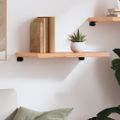 vidaXL Nástenná polica bledohnedá 60x40x(2-4) cm ošetrený masívny dub