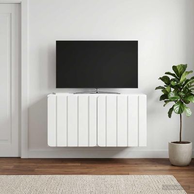 vidaXL Nástenná TV skrinka 59,5 x 31 x 30 cm Biela Kompozitné drevo