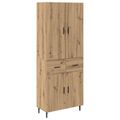 vidaXL Highboard 2 ks Remeselný dub 69,5 x 34 x 180 cm