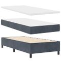 vidaXL Posteľ s pružinovým rámom Tmavo šedá 100 x 200 cm Zamat