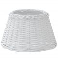 vidaXL Tienidlo na lampu biele Ø50x30 cm prútené