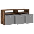 vidaXL Nízka skriňa so zásuvkou Dymová dub 102 x 32 x 48,5 cm