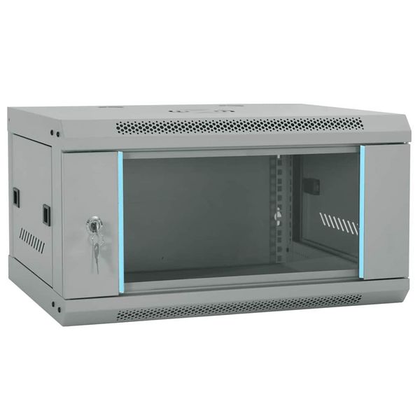 vidaXL Sieťový kabinet s úložiskom Sivá 60 x 45 x 35 cm Oceľ