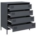 vidaXL Komoda antracitová 68x39x73,5 cm oceľ valcovaná za studena