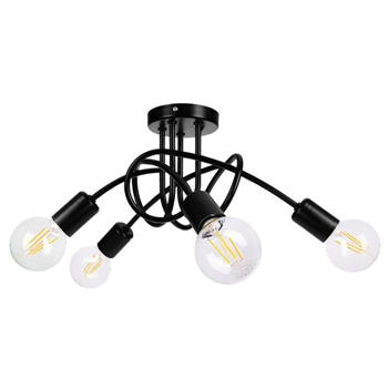 Stropné svietidlo Orno MALAGA AD-LD-6402BE27M, E27, 4x60W, čierna Stropné svietidlo Orno MALAGA AD-LD-6402BE27M, E27, 4x60W, čierna