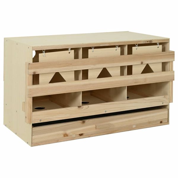 vidaXL Hniezdo pre sliepky 3 priehradky 96x40x45 cm borovicové drevo