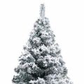 vidaXL Umelý vianočný stromček, zasnežený, zelený 150 cm, PVC