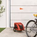 vidaXL Cyklovozík pre zvieratá, oranžový, oxfordská látka, železo