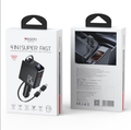 Autonabíjačka YESIDO Y71 125W rýchle nabíjanie 4v1 LED + C+iP kábel 65W čierna