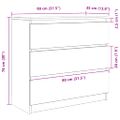 vidaXL Komoda dub artisan 80x35x76 cm spracované drevo