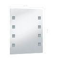 vidaXL Kúpeľňové nástenné zrkadlo s LED osvetlením 50x60 cm
