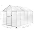 vidaXL Skleník, hliník 302x190x195 cm 11,19 m³