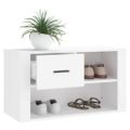 vidaXL Botník biely 80x35x45 cm spracované drevo