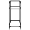 vidaXL Konzolový stolík priehľadná sklenená doska 60x35x81 cm oceľ