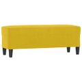 vidaXL Lavička žltá 100x35x41 cm zamat